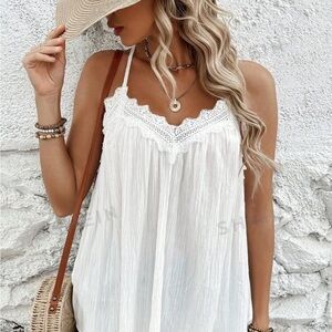 Shein white halter top